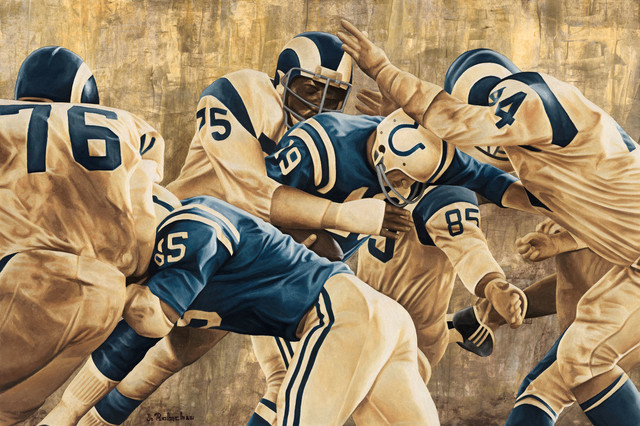 Nfl Wall Art the fearsome foursome" nfl artwork, rolled - contemporary - game Nfl Wall Art the fearsome foursome" nfl artwork, rolled - contemporary - game