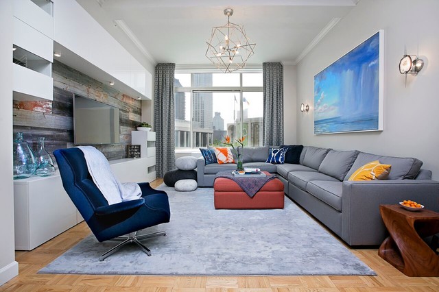 Upper West Side Duplex contemporary-living-room