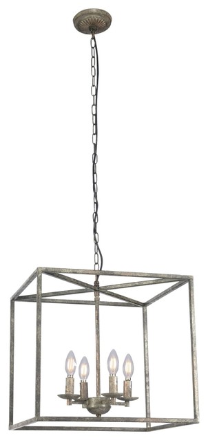 Raekor 18 Industrial Bronze Iron Square Prism Cage Chain Hanging Chandelier Transitional Chandeliers By Pf Accessories Houzz Raekor 18 Industrial Bronze Iron, Chain For Hanging Chandelier