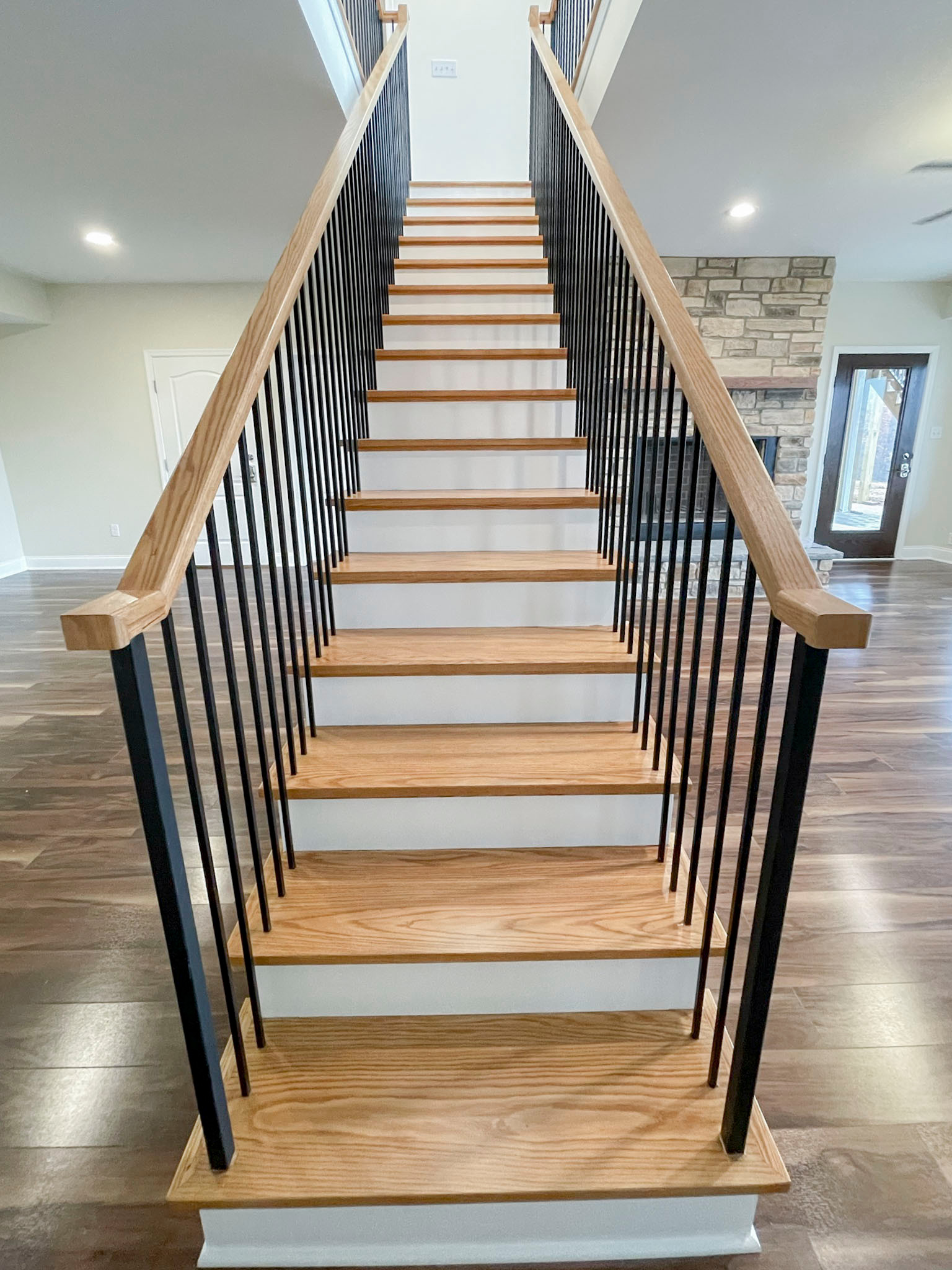 97_Airy Straight-Floating Staircase in Transitional-Mountain Home, Luray, VA 228