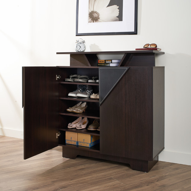 Furniture of America Vitros Bold Espresso Storage Cabinet