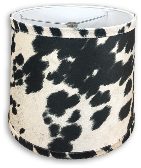 Black Cowhide Lamp Shade Contemporary Shades By Albert Black Cowhide Lamp Shade 12
