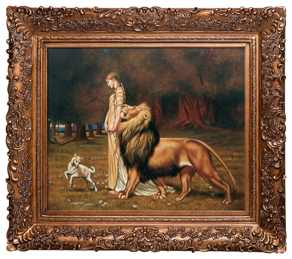 Una and the Lion - Traditional - Paintings - by overstockArt | Houzz