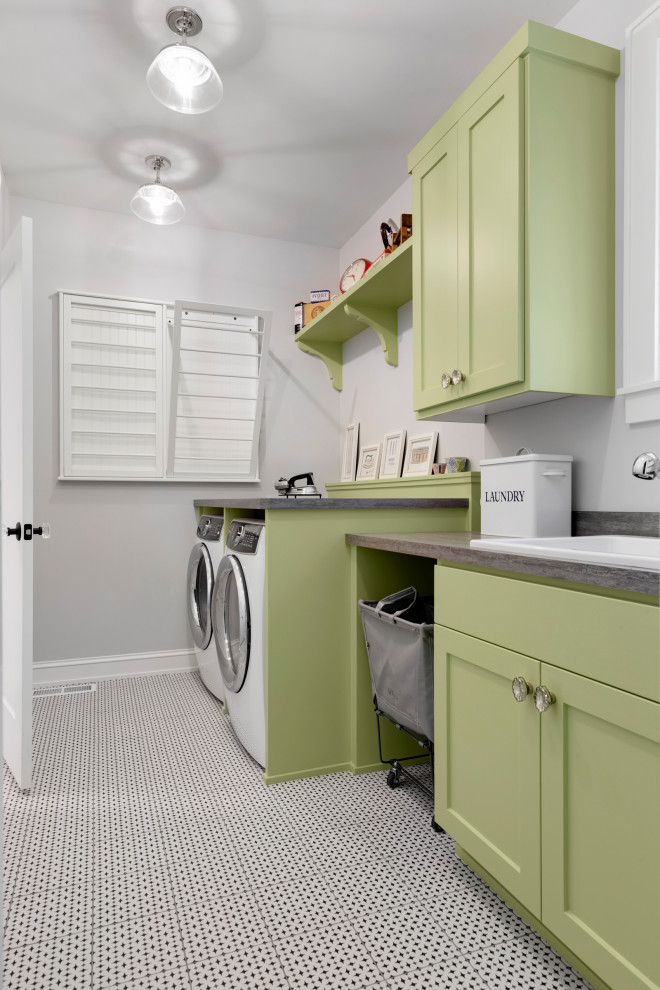 Elegant laundry room photo in Minneapolis