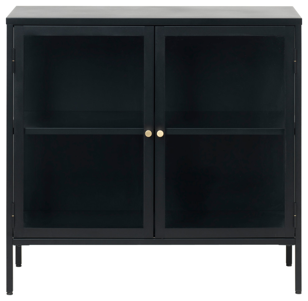 Metal & Glass Sideboard, 2-Section