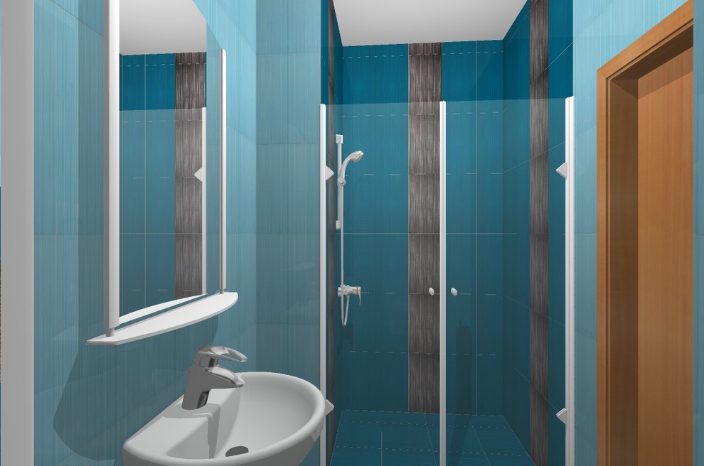 Синяя ванная комната