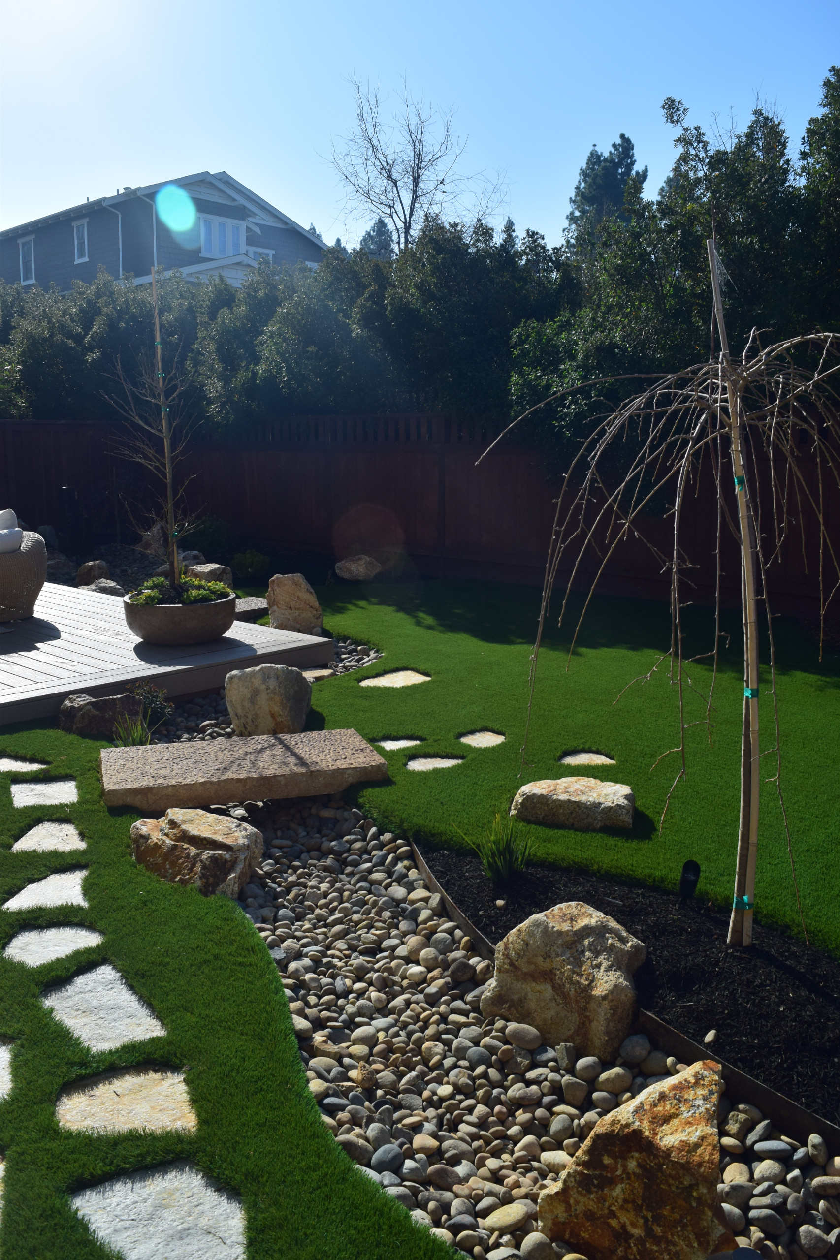 Modern Asian Inspired Backyard in Palo Alto