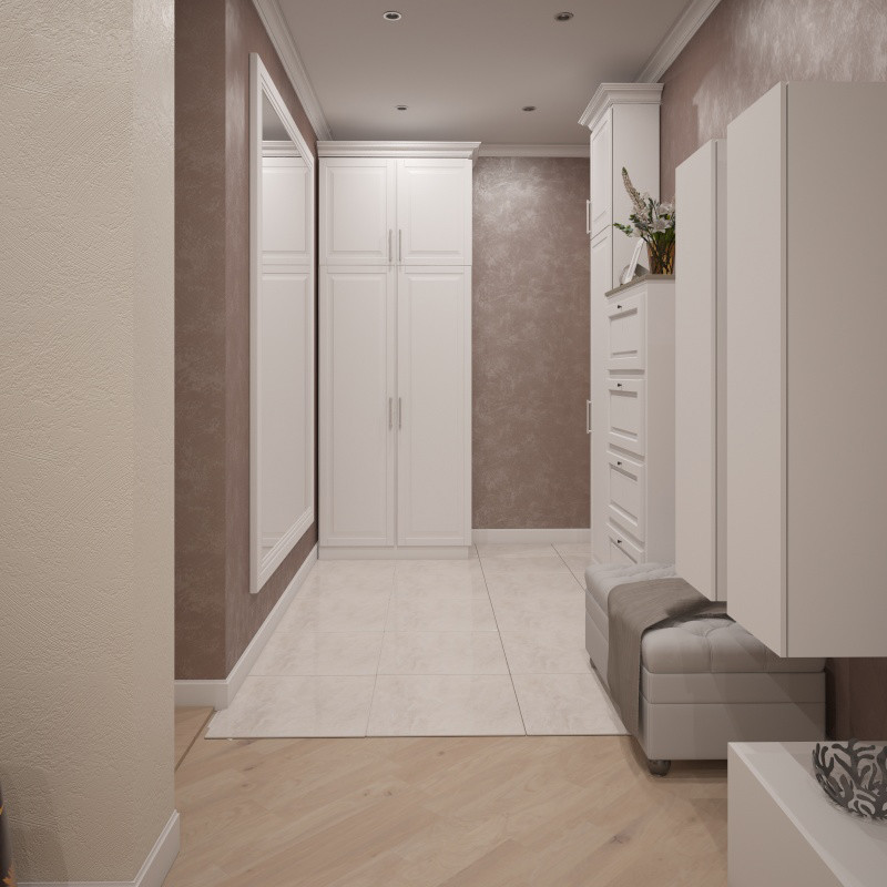 холл в трехкомнатной квартире