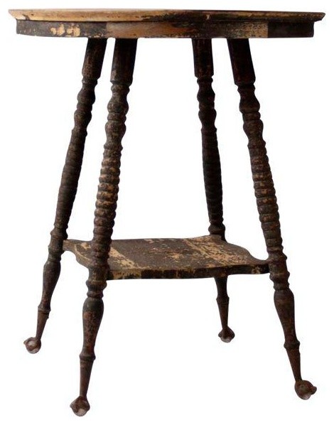 Consigned Victorian Claw Foot Side Table Consigned Victorian Claw Foot Side Table