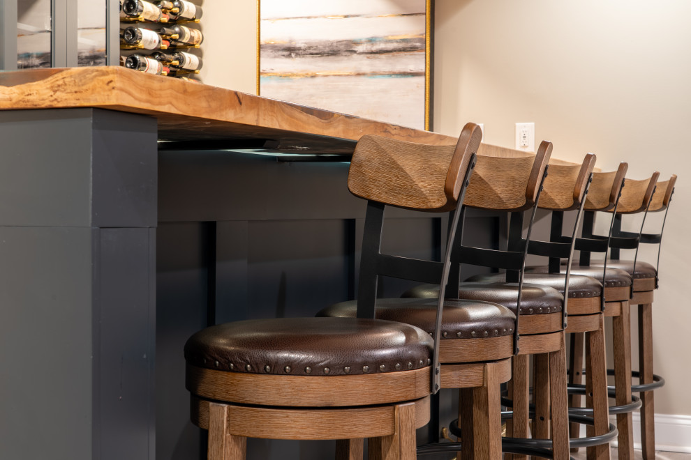 Coastal inspired Basement Bar