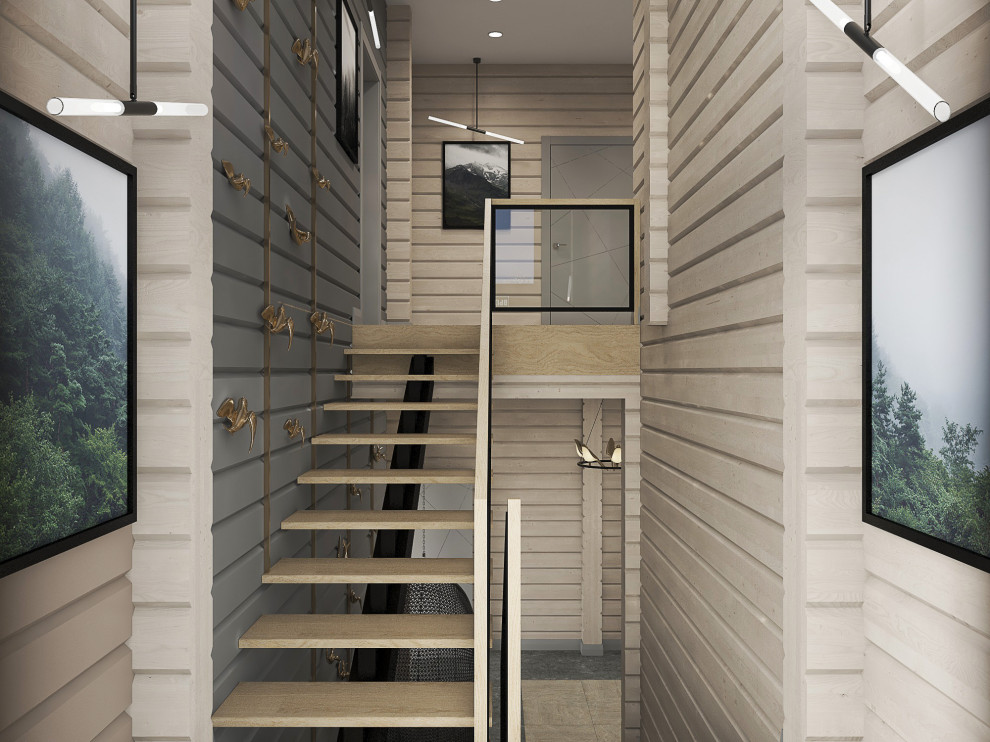 хол с лестницей на 2-й этаж