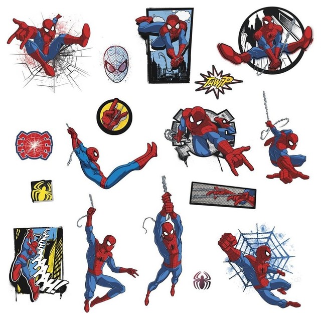 Ultimate Spider Man Comic L And Stick Wall Decals