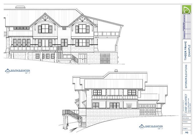 Timber Frame - Elevations rustic-exterior-elevation