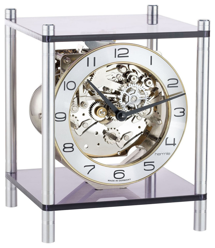 Cygnus Key Wound Mantel Clock Contemporary Desk And Mantel Clocks