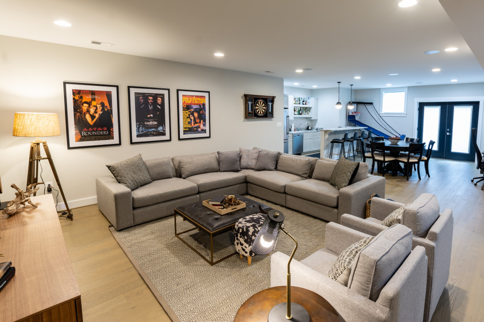 Basement Interior Design by DuVäl Design - Living Room - DC Metro - by ...