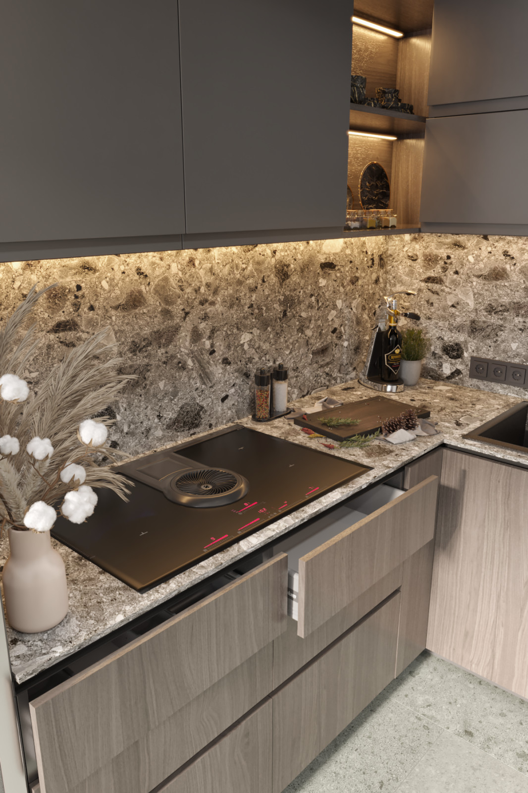 Modern khaki apt. by ACG Group