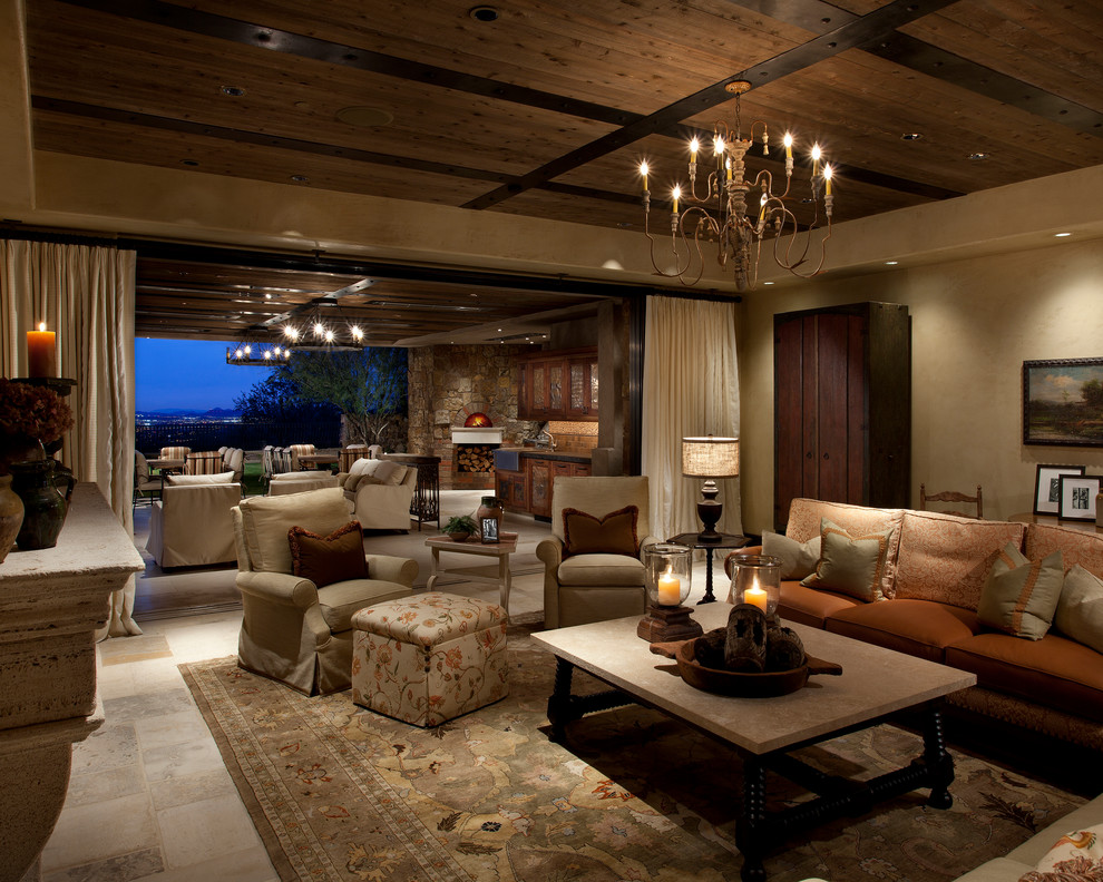 This is an example of a mediterranean family room in Phoenix.