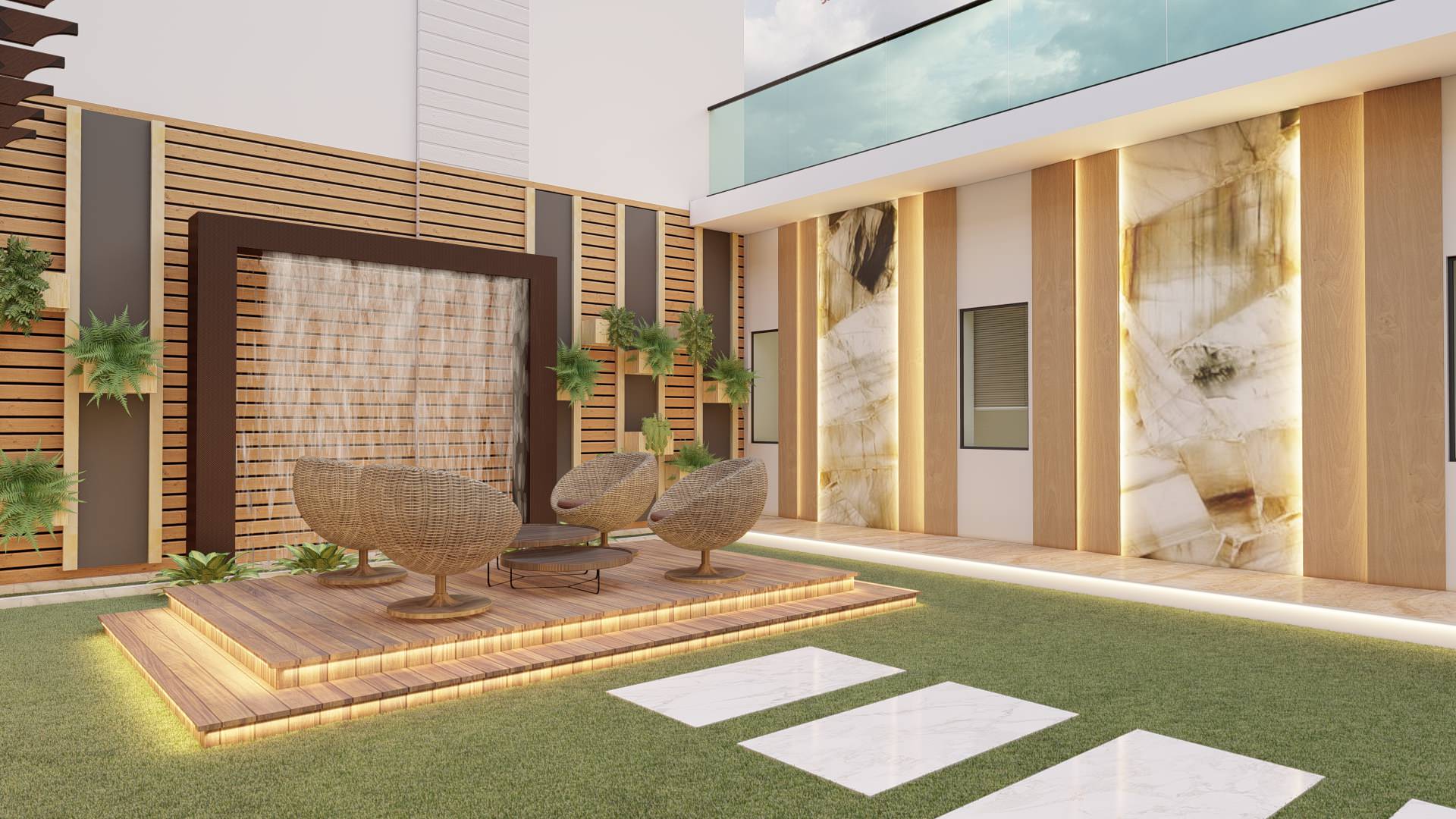 contemporary Garden design at Woodford Green
