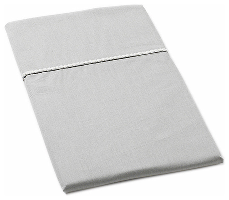 Auggie Twin Fitted Sheet in Solid Grey