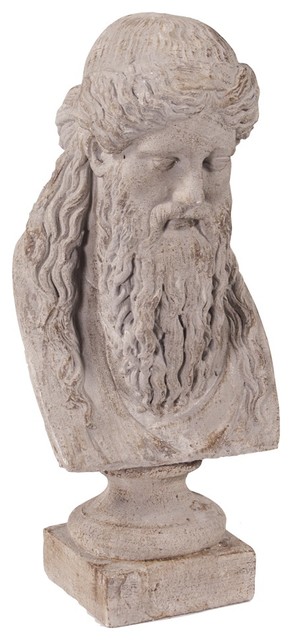 Ancient Greek Philosopher Oversized Ceramic Bust