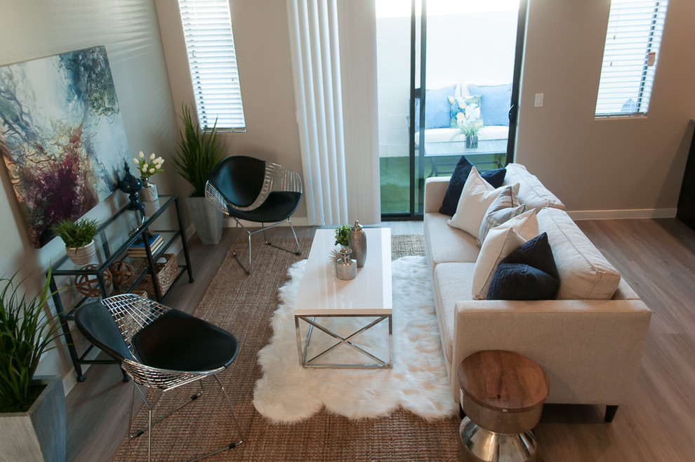 Home design - small transitional home design idea in Phoenix