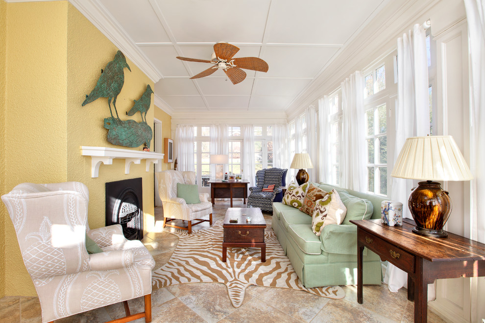 Inspiration for a traditional sunroom in Louisville with a standard ceiling.