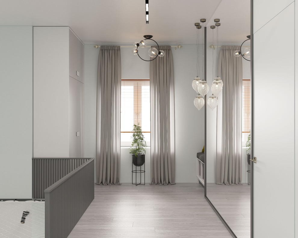 Дом с сеткой между первым этажом и вторым светом в Якутске.