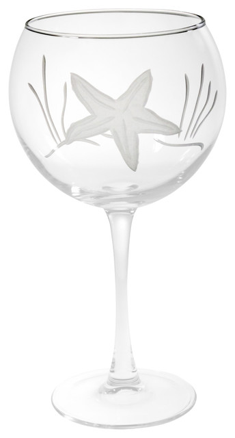 Starfish Set Of Four Balloon Wine Goblets