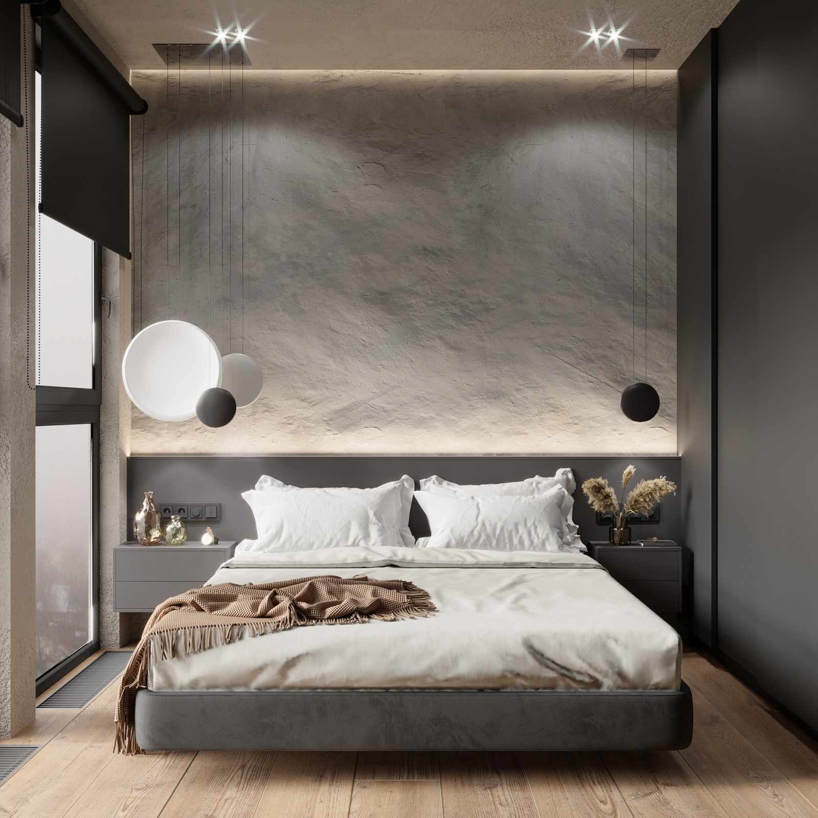 Брутальная квартира с элементами минимализма 65