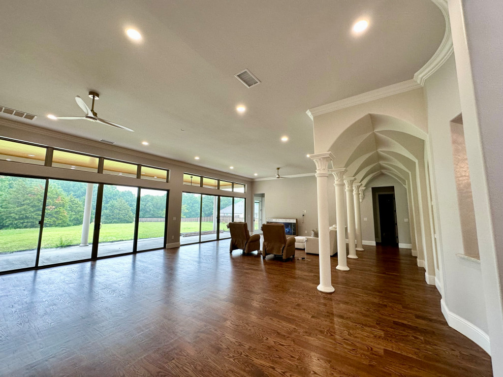 Custom Home - Groin Ceiling Hallway & Living Room - Wylie, TX