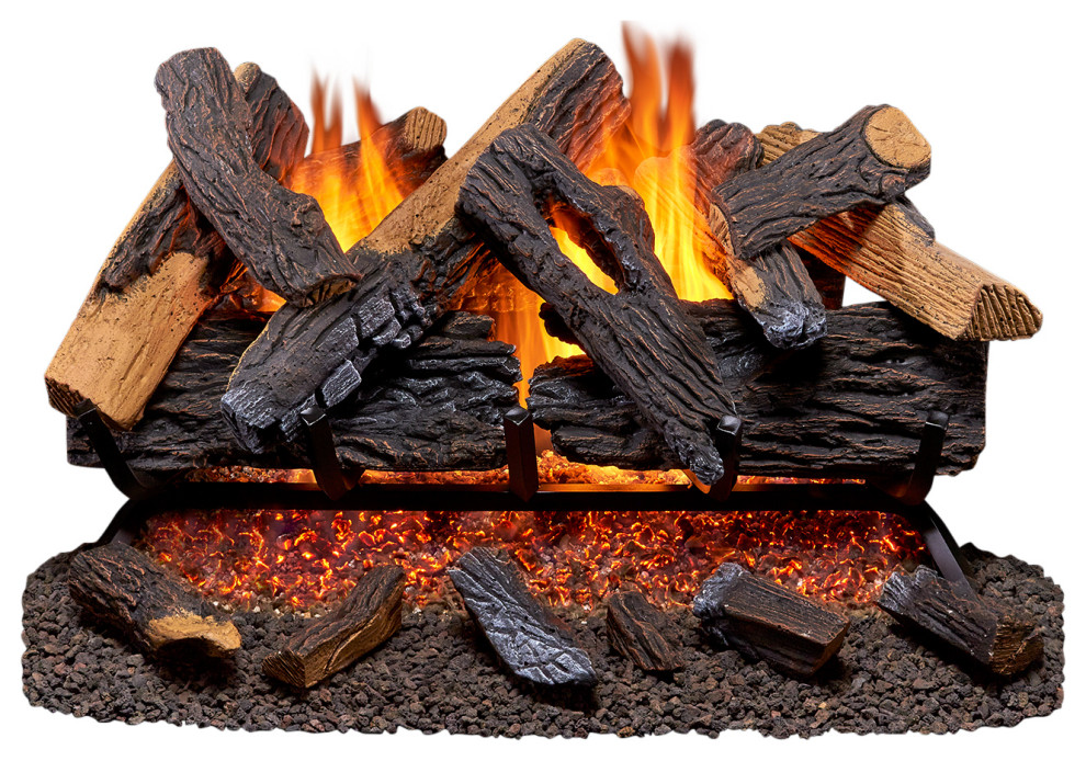 Duluth Vented Natural Gas Fireplace Log Set, 30" 65,000 BTU