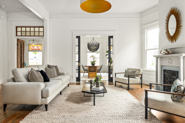 The Baker House transitional-living-room