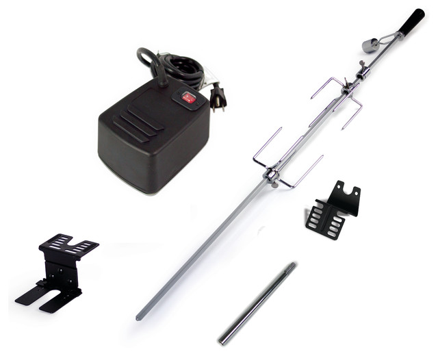 DynaGlo Universal Heavy Duty Rotisserie Kit For Grills Contemporary Grill Tools