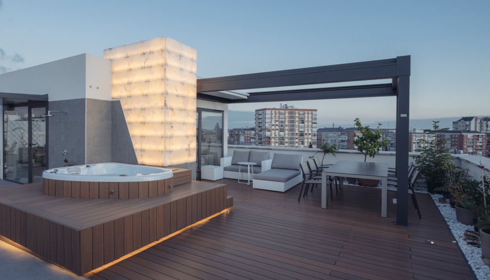 Design ideas for a rooftop deck in Madrid.