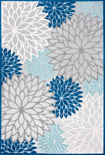 Minori Floral Indoor/Outdoor Area Rug - Contemporary - Outdoor Rugs ...