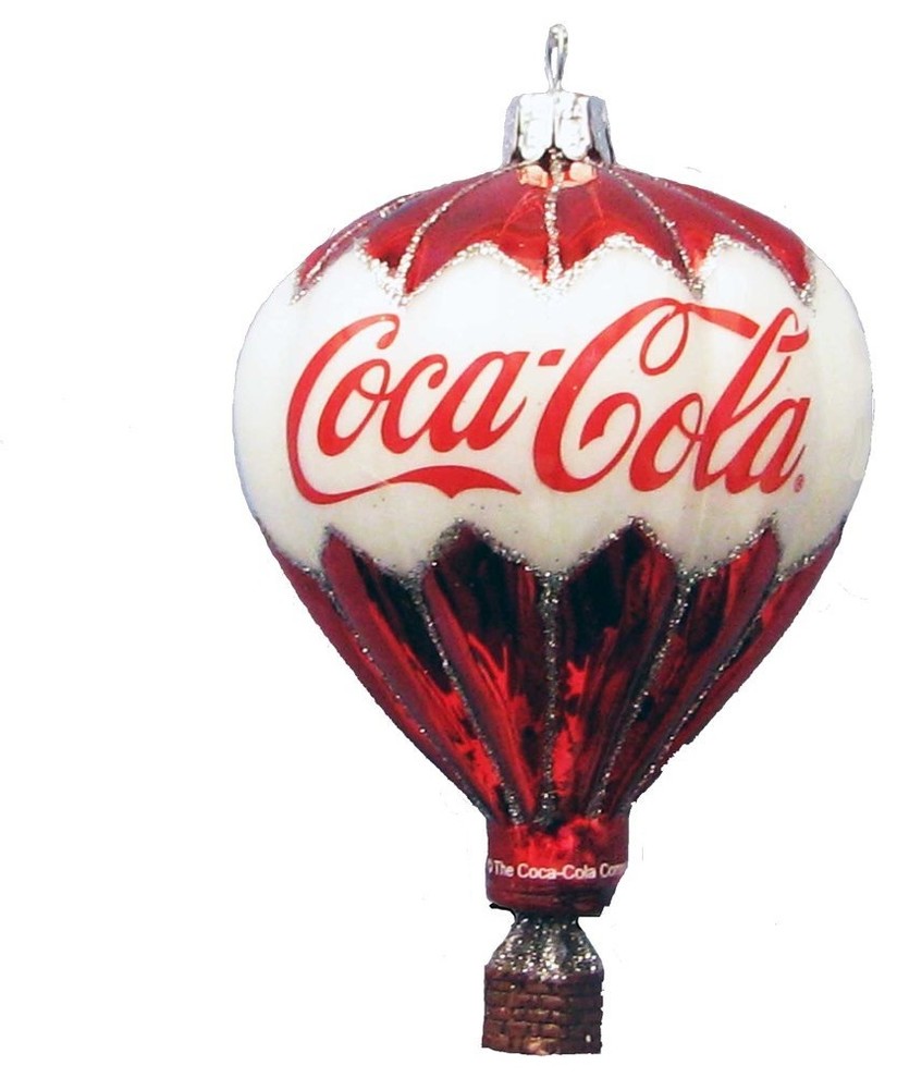 Coca-Cola® Glass Hot Air Balloon Ornament w 