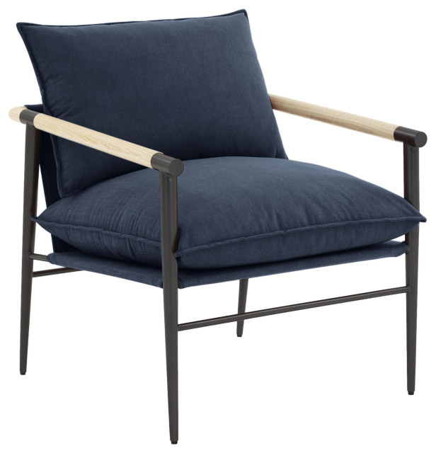 Cali Navy Accent Chair Midcentury Armchairs And Accent Chairs by