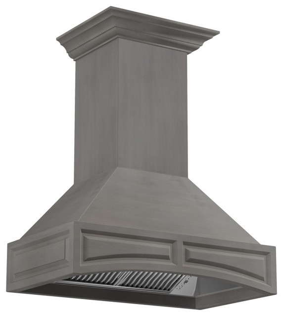 ZLINE 30 in. Wooden Wall Mount Range Hood in Distressed Gray