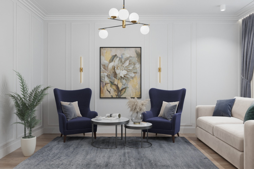 Интерьер гостиной в ЖК Суворов