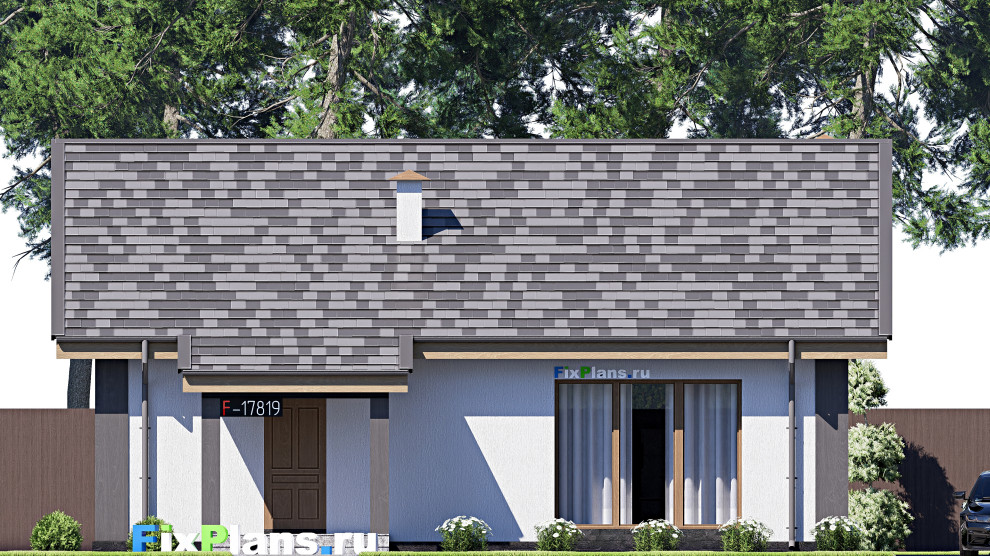 Проект одноэтажного дома 14х12м S113м2 F-17819