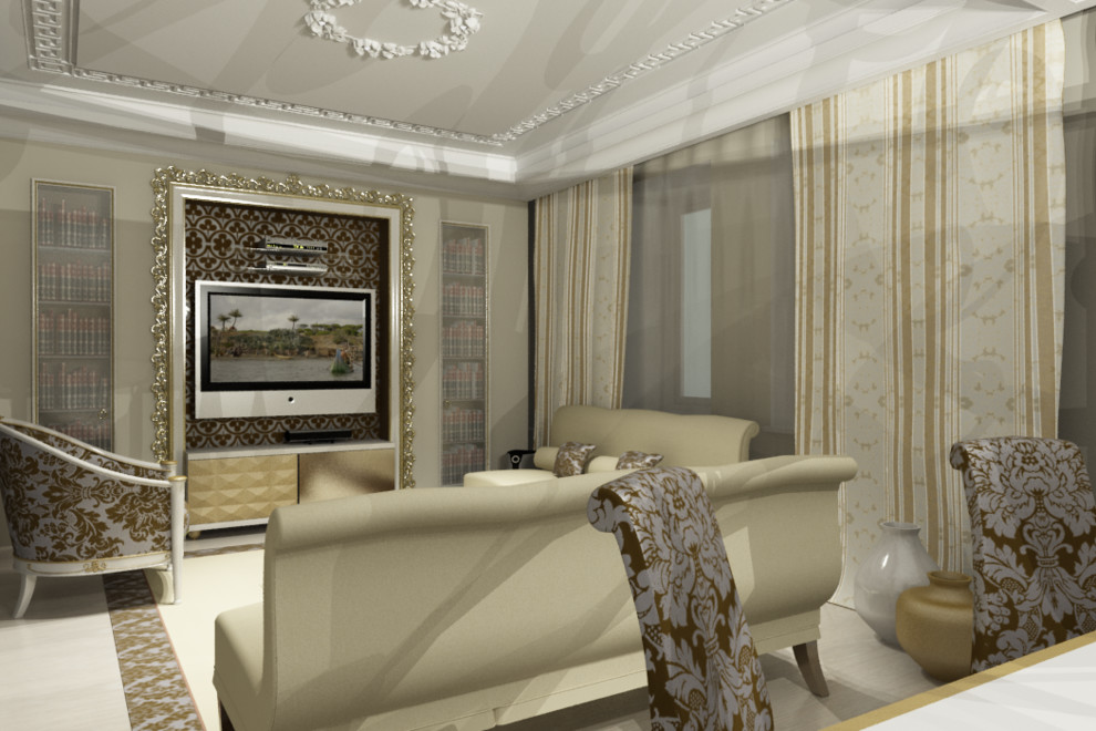 гостиная в стиле Фьюжн