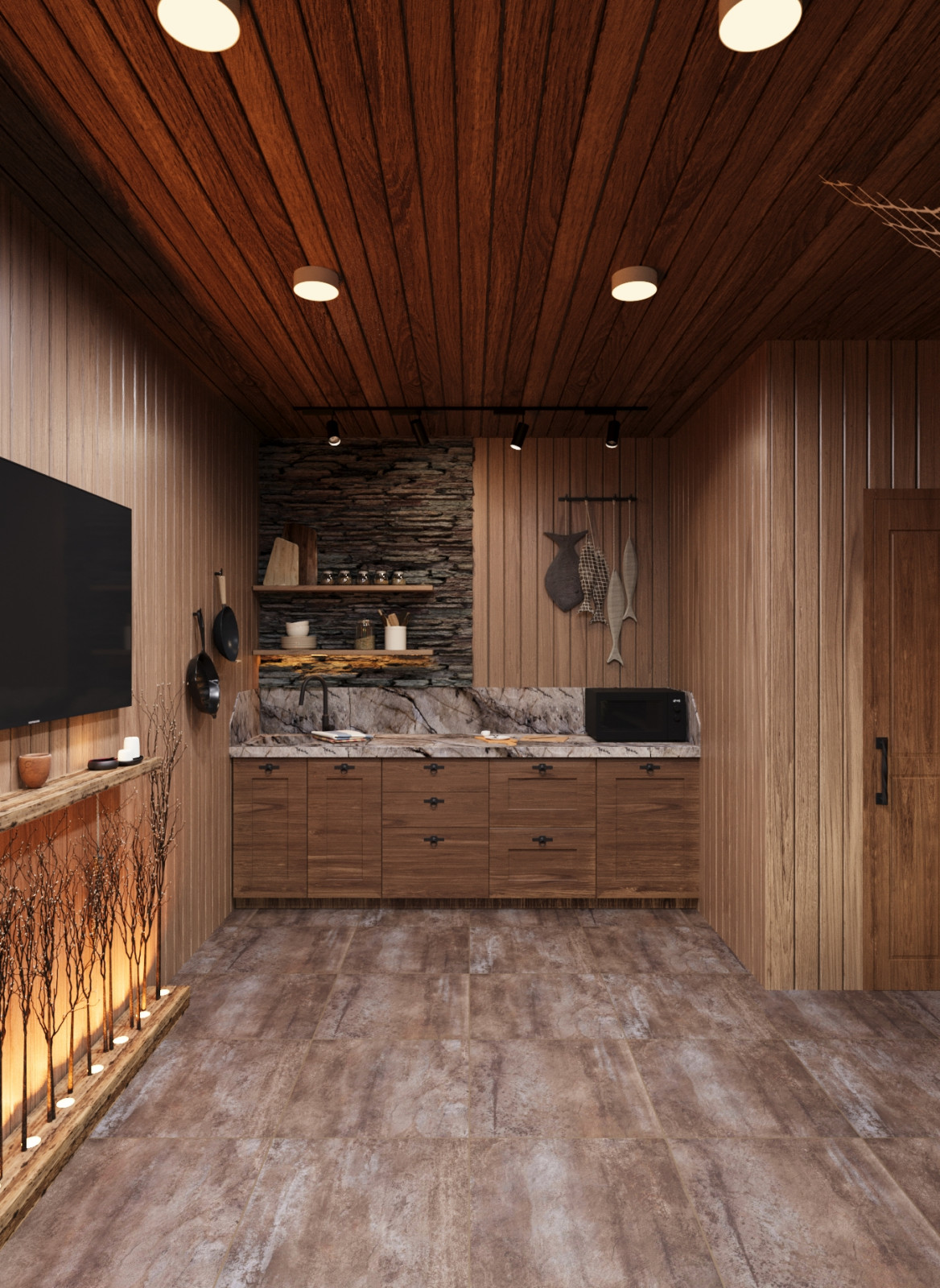 Баня в рыбацком стиле