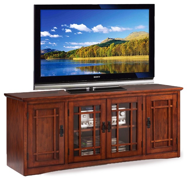 Leick Furniture Mission 60 Tv Stand In Medium Oak