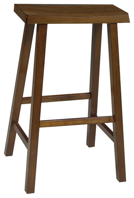 Wooden Bar Stool W Saddle Seat In Oak Wooden Bar Stool W Saddle Seat In Oak