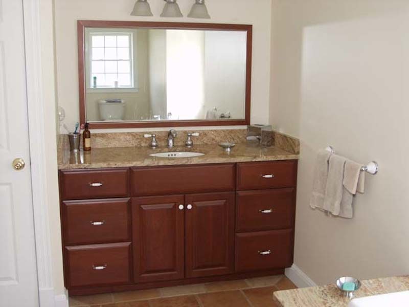 Inspiration for a ceramic tile bathroom remodel in Providence with an undermount sink