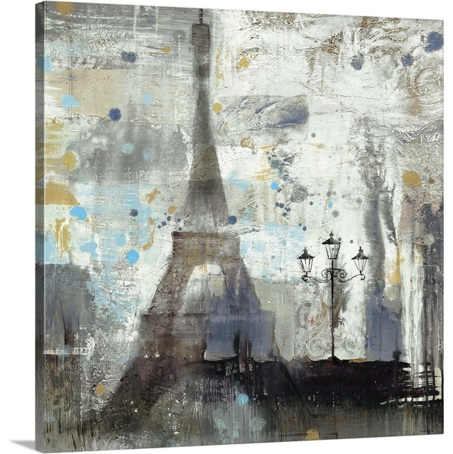Eiffel Tower Neutral Wrapped Canvas Art Print, 24"x24"x1.5"