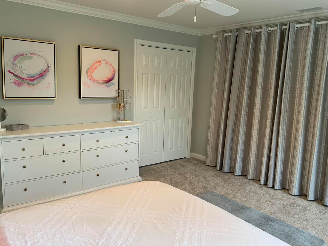 Teen Bedroom with Pops of Gray and Pink