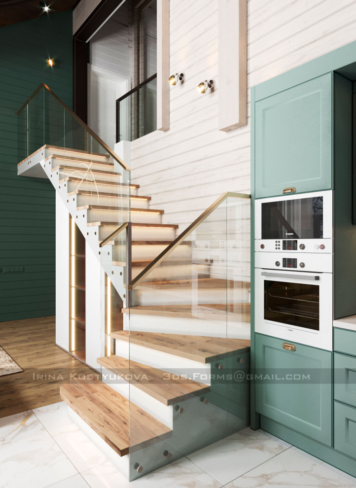 Дизайн лестничной группы в частном доме