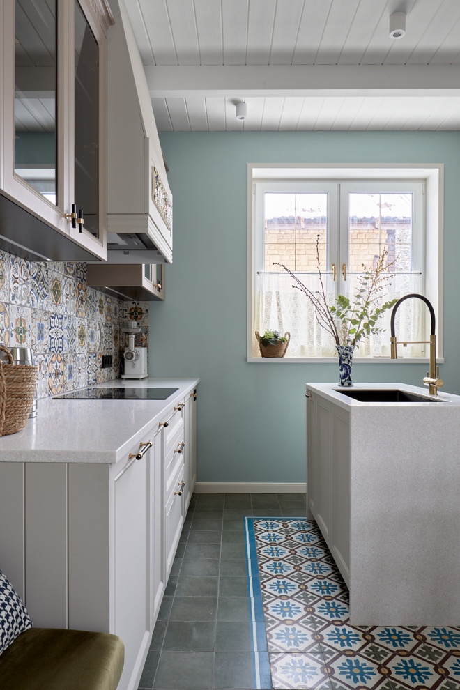 Кухня с котельной в шкафу