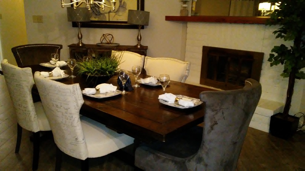 Transitional dining room photo in Phoenix